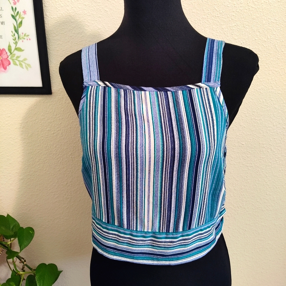 Band of Gypsies Womens Crop Top Small Stripes Tank NWT Summer Vacation